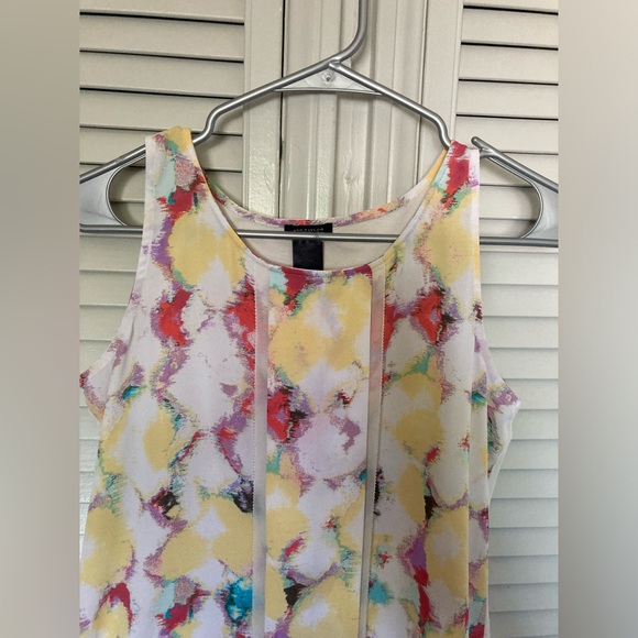 Ann Taylor Sleeveless Colorful Geometric Easter Blouse Tank Top Shirt Women’s XS - Picture 3 of 8